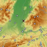 Nearby Forecast Locations - Müllheim - Carte