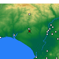 Nearby Forecast Locations - Bollullos Par del Condado - Carte