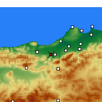 Nearby Forecast Locations - El Affroun - Carte