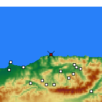 Nearby Forecast Locations - Dellys - Carte