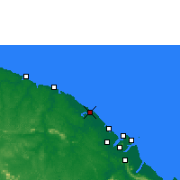 Nearby Forecast Locations - Kourou - Carte
