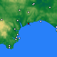 Nearby Forecast Locations - Sidmouth - Carte