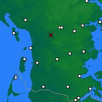 Nearby Forecast Locations - Lintrup Sogn - Carte