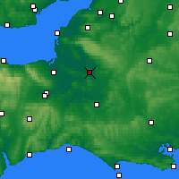Nearby Forecast Locations - Glastonbury - Carte