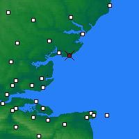 Nearby Forecast Locations - Clacton-on-Sea - Carte