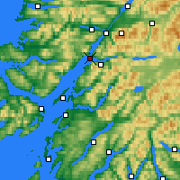 Nearby Forecast Locations - Loch Linnhe - Carte
