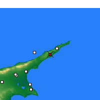Nearby Forecast Locations - Péninsule de Karpas - Carte