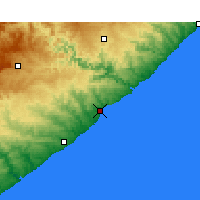 Nearby Forecast Locations - Cintsa Bay - Carte
