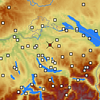 Nearby Forecast Locations - Winterthour - Carte