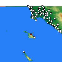 Nearby Forecast Locations - Île Santa Catalina - Carte