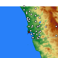 Nearby Forecast Locations - North Island - Carte