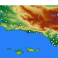 Nearby Forecast Locations - Santa Barbara - Carte