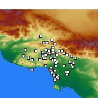 Nearby Forecast Locations - Van Nuys - Carte
