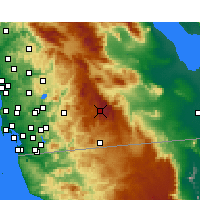 Nearby Forecast Locations - Pine Valley - Carte