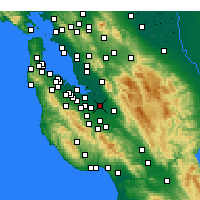 Nearby Forecast Locations - San José - Carte