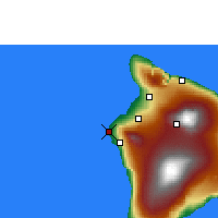 Nearby Forecast Locations - Kailua-Kona - Carte