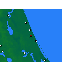 Nearby Forecast Locations - Daytona Beach - Carte