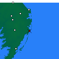 Nearby Forecast Locations - Ocean City - Carte