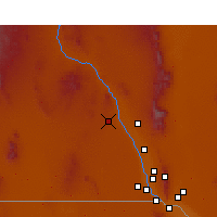 Nearby Forecast Locations - Las Cruces - Carte