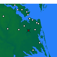 Nearby Forecast Locations - Chesapeake - Carte