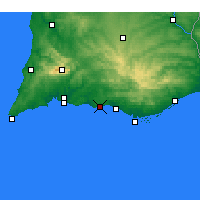 Nearby Forecast Locations - Albufeira - Carte