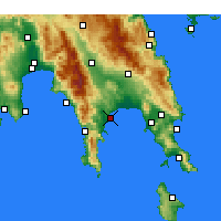 Nearby Forecast Locations - Gýthio - Carte