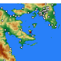 Nearby Forecast Locations - Méthana - Carte