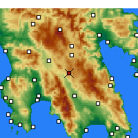Nearby Forecast Locations - Kollínes - Carte