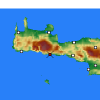 Nearby Forecast Locations - Sfakiá - Carte