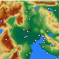 Nearby Forecast Locations - Koufália - Carte