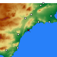 Nearby Forecast Locations - Lorca - Carte