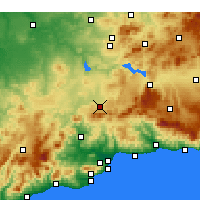 Nearby Forecast Locations - Antequera - Carte