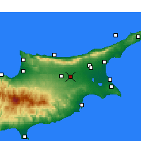 Nearby Forecast Locations - Aéroport international Ercan - Carte