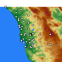 Nearby Forecast Locations - San Diego/Gil. - Carte