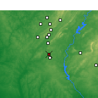 Nearby Forecast Locations - Alabaster - Carte