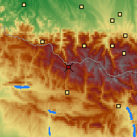 Nearby Forecast Locations - Candanchú - Carte