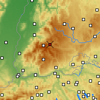 Nearby Forecast Locations - Hinterzarten - Carte