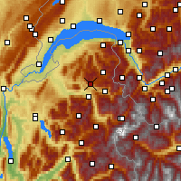 Nearby Forecast Locations - Praz de Lys - Carte