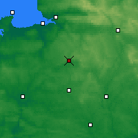 Nearby Forecast Locations - Fougères - Carte