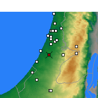 Nearby Forecast Locations - Kfar HaRif - Carte