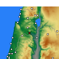 Nearby Forecast Locations - Kfar Yehezkel - Carte