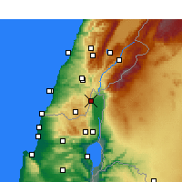 Nearby Forecast Locations - Kiryat Shmona - Carte