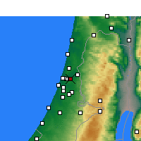 Nearby Forecast Locations - Petah Tikva - Carte