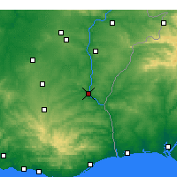 Nearby Forecast Locations - Mértola - Carte