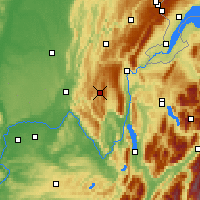 Nearby Forecast Locations - Hauteville-Lompnes - Carte