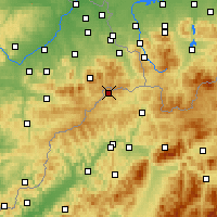 Nearby Forecast Locations - Horní Lomná - Carte
