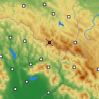 Nearby Forecast Locations - Żubracze - Carte