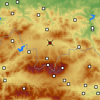 Nearby Forecast Locations - Nowy Targ - Carte