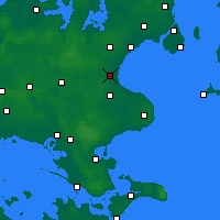 Nearby Forecast Locations - Køge - Carte