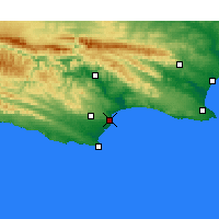 Nearby Forecast Locations - Jeffreys Bay - Carte